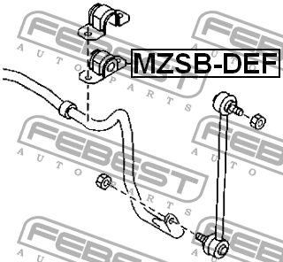 MAZDA 2 07- втулка переднего стабилизатора MZSB-DEF FEBEST
