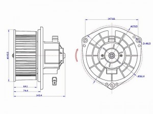 Chevrolet Aveo T250 c конд Мотор отопителя ST96539656 SAT