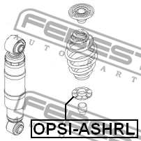 Opel Astra 1.4i-2.2DTi Caravan 98- проставка задней пружины нижняя OPSI-ASHRL FEBEST