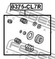 Honda Civic Ремкомплект заднего суппорта 0375-CL7R FEBEST