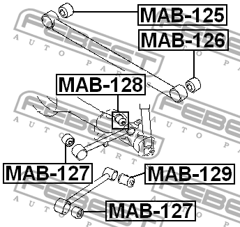 MMC сайлентблок MAB-128 FEBEST