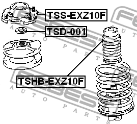Toyota пыльник переднего аммортизатора TSHB-EXZ10F FEBEST