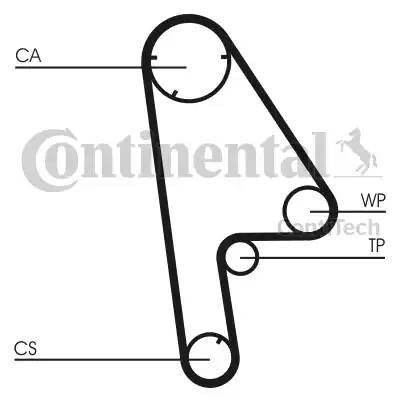 Honda Civic II-IV 1.6i 10/87-2/95 Concerto 1.6i 8/89-3/95 ремень ГРМ 107х24 CT-763 CONTITECH