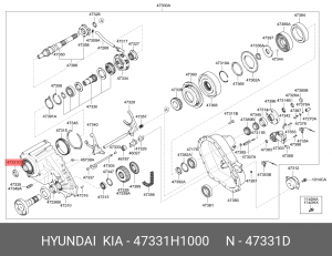 Hyundai Tucson Сальник вискомуфты (для 4780039000)2.2-45х70 47331H1000 HYUNDAI KIA