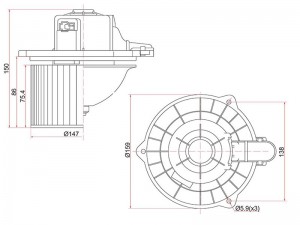 Hyundai Accent 00-/Getz 02- мотор отопителя ST971121C000 SAT
