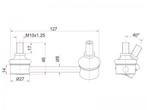 Toyota Avensis(T250) стойка заднего стабилизатора правая ST4883021020 SAT