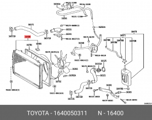 LEXUS GX470 2UZ 02-07 радиатор охлаждения ДВС (оригинал ) 16400-50311 TOYOTA