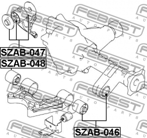 Susuki Grand Vitara JB416X 2006-2014 cайлентблок дифференциала SZAB-046 FEBEST