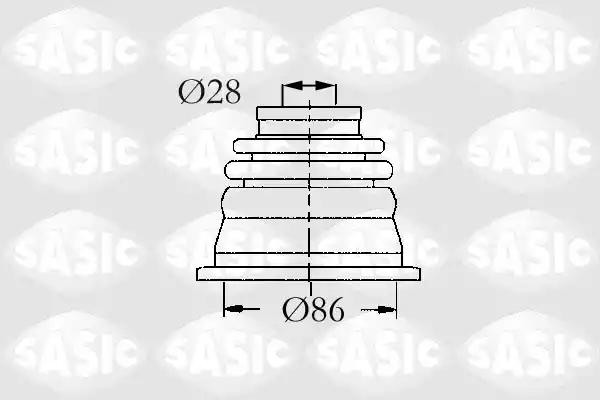 Renault Clio пыльник ШРУСа внутреннего с подшипником и сальником 4003464 SASIC