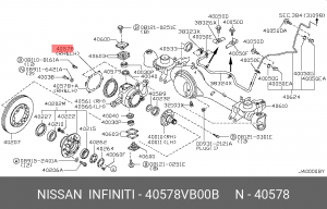 Nissan Patrol пластина задняя правая сальника поворотного кулака 40578-VB00B NISSAN INFINITI