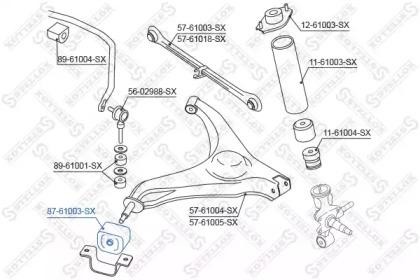 Suzuki Swift сайлентблок заднего рычага 87-61003-SX STELLOX