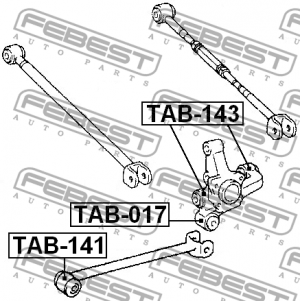 Toyota Camry 30 с/блок задней продольной тяги к кузову TAB-141 FEBEST