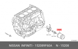 Nissan 1.6-3.5l/Mazda 1.4-1.6l/Almerra n16/Subaru -12 Фильтр маслянный 15208-9F60A NISSAN INFINITI