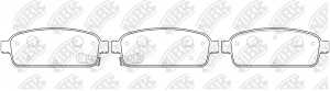 Opel Astra J, Mokka, Zafira C колодки задние дисковые PN0392 NIBK