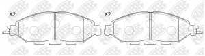 Nissan Murano Z52, Pathfinder R52 14-, Infiniti QX60, IX35 12- корлодки тормозны PN50001 NIBK