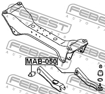 MITSUBISHI GALANT E55A/E75A 1992-1996 с/блок заднего поперечного рычага MAB-050 FEBEST