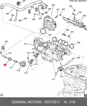 Opel Astra J 1.4 Клапан адсорбера 55573017 GENERAL MOTORS