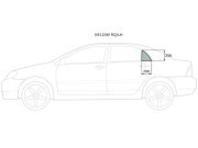 Toyota Corolla 120 стекло задней левой двери(форточка) KE120WRQLH XINYI