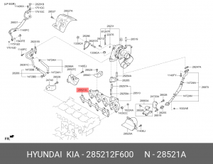 Huyndai Santa FE Прокладка выпускного коллектора 285212F600 HYUNDAI KIA