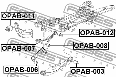 С-б.зад.рычага OPEL INSIGNIA 2009- OPAB-006 FEBEST