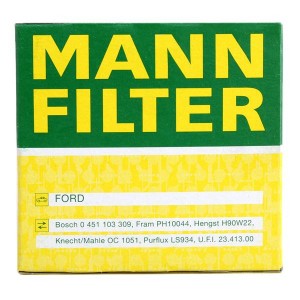 Ford Focus 2, 3, Fusion, Mondeo IV 1.25-1.6 (06-) Фильтр масляный W7008 MANN FILTER