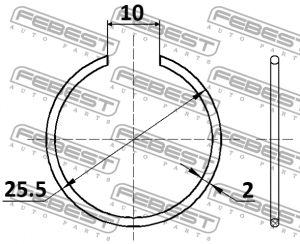 Nissan Almera N16, Primera, Micra, Sunny стопорное кольцо внутреннего ШРУСа в ко CC125X2 FEBEST