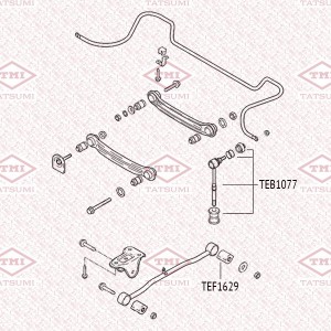 Hyundai Accent 99- Стойка стабилизатора задн TEB1077 TATSUMI