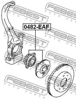 MITSUBISHI GALANT EA 1996-2003 ступица передняя в Сборе 0482-EAF FEBEST