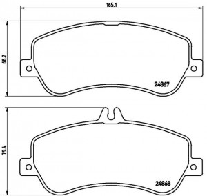 MB GLK колодки передние Брембо P50086 BREMBO