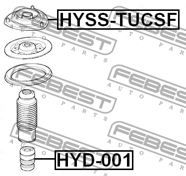 Kia Sportage 10-/ix35/Optima 11/SantaFe 06-12 - отбойник перед. амортизатора HYD-001 FEBEST