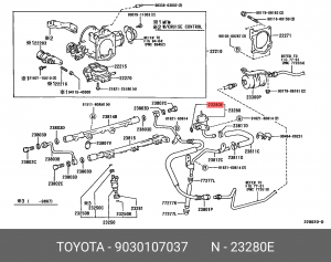 Toyota Corolla 150 кольцо топливной форсунки верхнее 90301-07037 TOYOTA