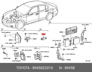 Toyota 1AZFSE датчик давления топлива 89458-22010 TOYOTA