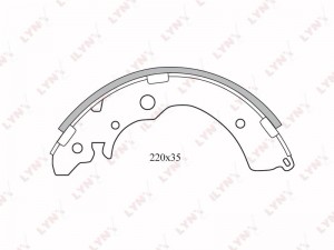 Honda HR-V 99- (GH3-5), CR-V 95-01, Suzuki Jimny задние тормозные колодки бараба BS-3403 LYNXAUTO