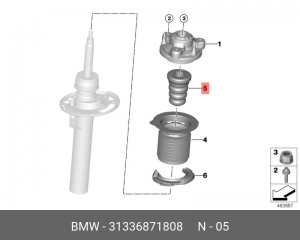 Дополнительный амортизатор Пд 31 33 6 871 808 BMW