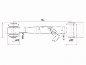 Toyota RAV-4 00-05 рычаг задний нижний поперечный правый ST4872042020 SAT