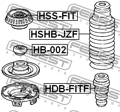 Honda Fit пыльник переднего амортизатора HSHB-JZF FEBEST