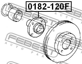 Toyota ступица передняя 0182-120F FEBEST