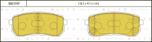 Hyundai Grand Starex/H1 07-/ix55, Sorento UM 15- Колодки диск. тормозные задние BB0394P BLITZ