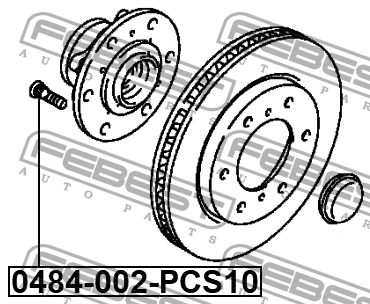 Mitsubishi Pajero, L200 шпилька колесная 0484-002-PCS10 FEBEST