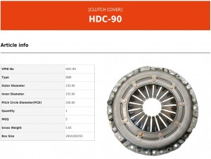 Hyundai Tucson дизель Корзина сцепления HDC90 VALEO PHC