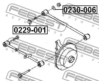 Nissan X-Trail T31, Qashqai, Juke болт развала заднего рычага 0229-001 FEBEST