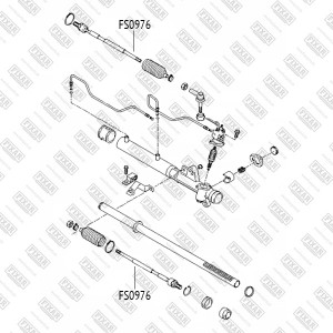 Hyundai Elantra 00-06/Cerato 04-07(105лс) Рулевая тяга FS0976 FIXAR