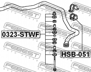 Honha Step WGN стойка стабилизатора перед. 0323-STWF FEBEST