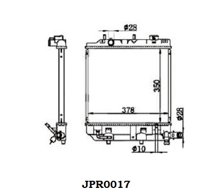 Mazda Demio радиатор двигателя JPR0017 JUST DRIVE