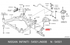 Nissan Teana j32 рычаг перед лев 54501JN00B NISSAN INFINITI