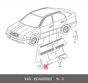 Skoda Octavia брызговики передние KEA 600 002 SKODA