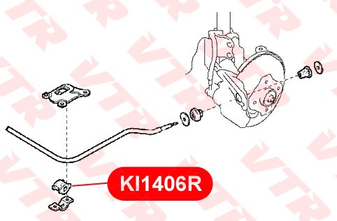 Kia Avella, Demio DW втулка переднего стабилизатора KI1406R VTR