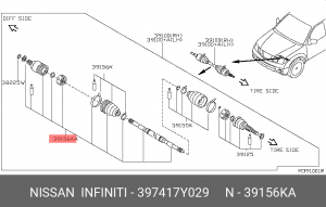 Nissan Pathfainder шрус внутренний 39741-7Y029 NISSAN INFINITI