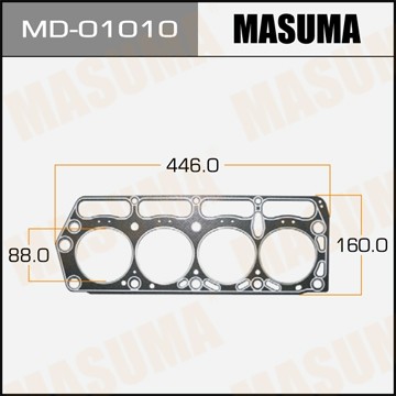 Toyota Dyna/HiAce/HiLux 3Y 84-92 прокладка ГБЦ MD01010 MASUMA