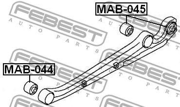 Mitsubishi Pajero Sport 2008 Сайлентблок перед. продол. рычага MAB-044 FEBEST